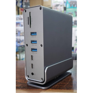 قاعدة توصيل وموزع منافذ ذكي 15 في 1 منفذ Type-C لأجهزة اللابتوب بدقة 4K