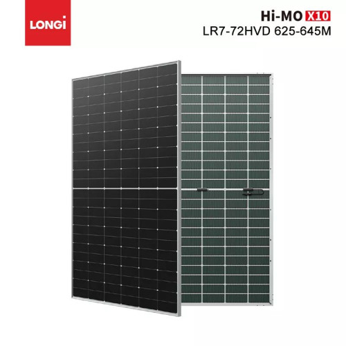 لوح شمسي LONGi Hi-MO X10 LR7-72HVD 645W – وجهين بكفاءة تصل إلى 23.9%