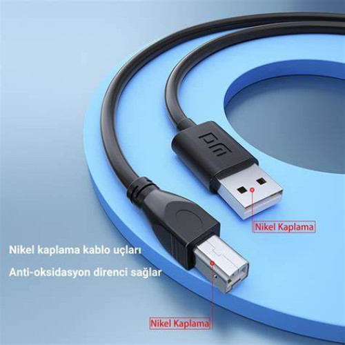 كابل طابعة USB 2.0 من النوع A إلى B – خط بيانات عالي الجودة لتوصيل الطابعات والماسحات بالحاسوب كابل طابعة USB 2.0 من النوع A إلى B – خط بيانات عالي الجودة لتوصيل الطابعات والماسحات بالحاسوب