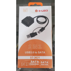 S-LEO 2-in-1 USB 3.0 & Type-C to SATA Hard Drive Adapter Cable (Model ST-3631)
