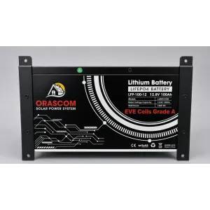 بطارية ليثيوم اوراسكوم ORASCOM 12.8V - 100A - 1.28KWh بطارية ليثيوم اوراسكوم ORASCOM 12.8V - 100A - 1.28KWh