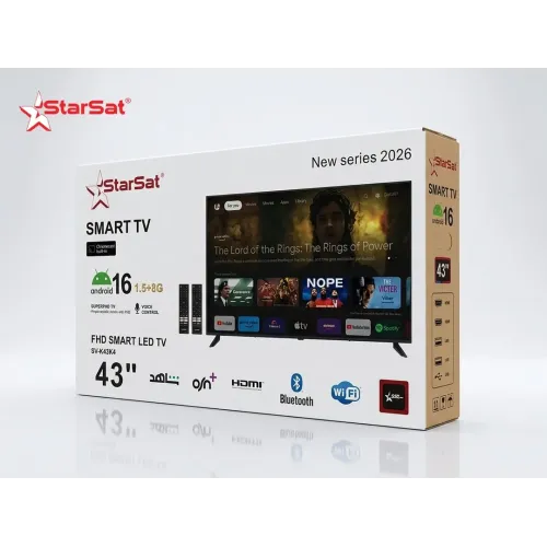 StarSat SV-K43K4 43-inch FHD Smart LED TV Android 16 StarSat SV-K43K4 43-inch FHD Smart LED TV Android 16