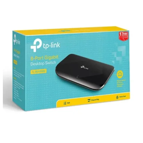 سويتش TP-Link TL-SG1008D جيجابت 8 منافذ سويتش TP-Link TL-SG1008D جيجابت 8 منافذ