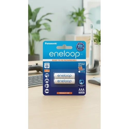 بطاريات باناسونيك إينيلوب القابلة لإعادة الشحن (Panasonic eneloop AAA - 2 Cells) بطاريات باناسونيك إينيلوب القابلة لإعادة الشحن (Panasonic eneloop AAA - 2 Cells)