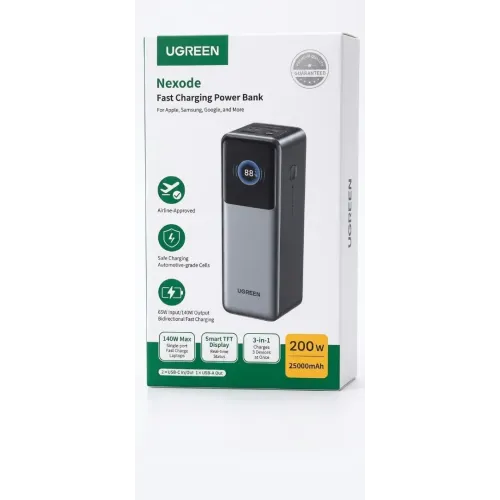 شاحن متنقل UGREEN Nexode Fast Charging Power Bank - سعة 25000mAh بقدرة 200W شاحن متنقل UGREEN Nexode Fast Charging Power Bank - سعة 25000mAh بقدرة 200W