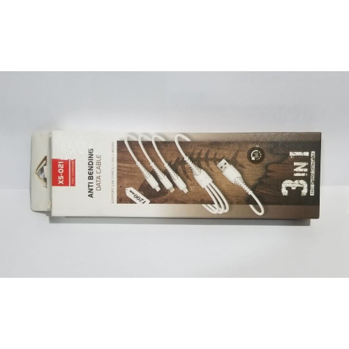 كابل شحن XS-021 ثلاثة في واحد 1200mm كابل شحن XS-021 ثلاثة في واحد 1200mm