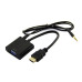 محول HDMI إلى VGA مع كابل صوت محول HDMI إلى VGA مع كابل صوت