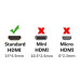 وصلة ربط HDMI أنثى إلى أنثى لتمديد الكيبل