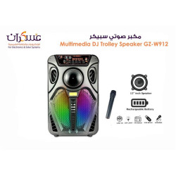 GZ-W912 Portable DJ Bluetooth Speaker 12 Inch with Mic and Remote