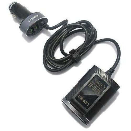 شاحن سيارة LDNIO بأربعة منافذ USB مع كيبل