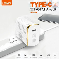 شاحن LDNIO A1302Q Type-C PD سريع بمنفذ واحد شاحن LDNIO A1302Q Type-C PD سريع بمنفذ واحد
