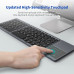 لوحة مفاتيح Bluetooth قابلة للطي والشحن مع Touchpad