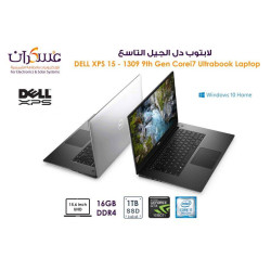 لابتوب Dell XPS 15 1309 Core i7 جيل 9 شاشة 15.6 UHD وذاكرة 16GB وSSD 1TB