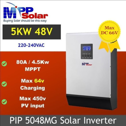 انفرتر MPPSolar PIP 5048MG Solar 5KW نظام 48V MPPT 80A