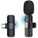 مايكروفون لاسلكي K8 بمنفذ Type-C وLightning للهواتف مايكروفون لاسلكي K8 بمنفذ Type-C وLightning للهواتف