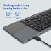 لوحة مفاتيح Bluetooth قابلة للطي والشحن مع Touchpad