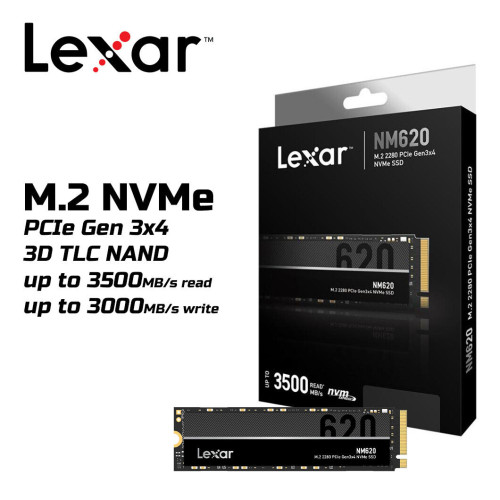 قرص Lexar NM620 M.2 2280 PCIe Gen3x4 NVMe SSD بسعة 1TB
