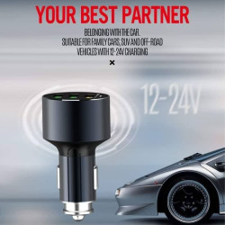 شاحن سيارة BEMASS C703Q ثلاثة منافذ USB شحن سريع
